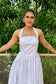 Diana white halter-neck dress
