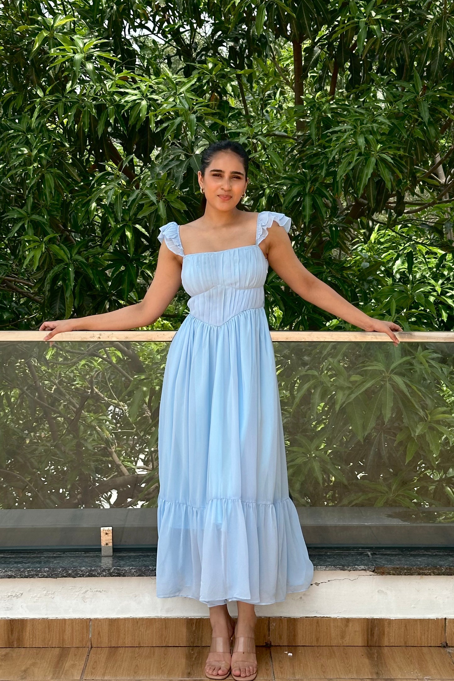 Dunei flowy georgette dress