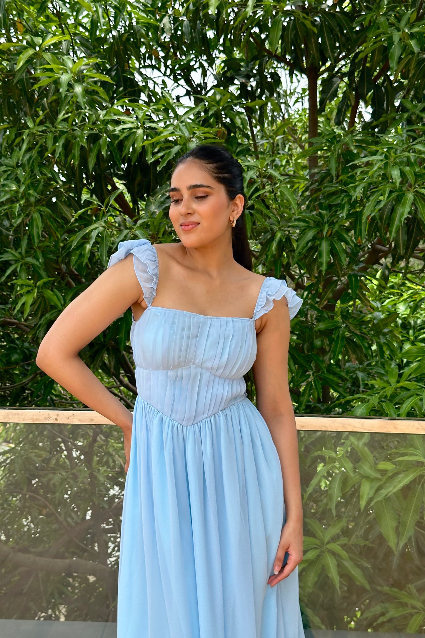 Dunei flowy georgette dress