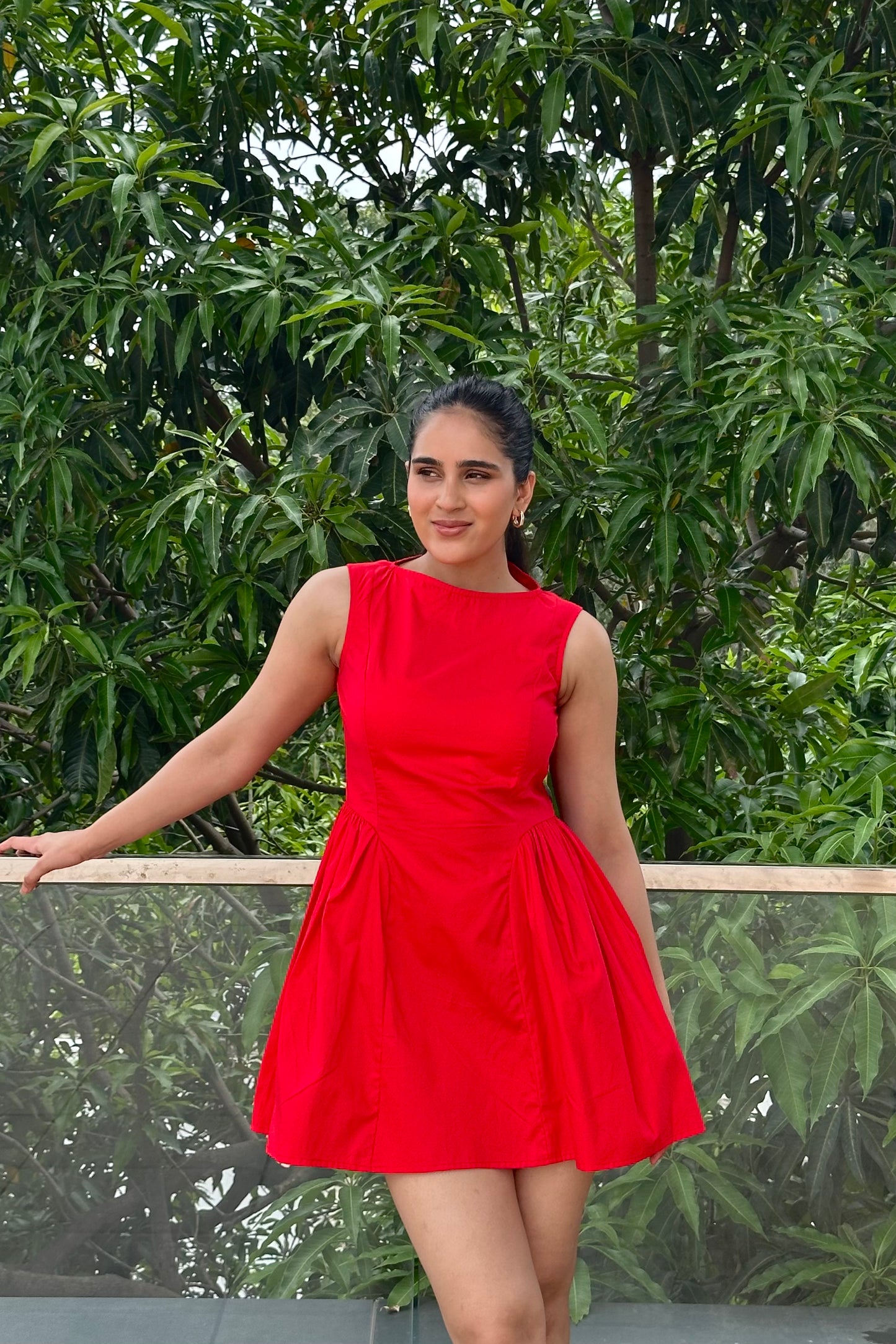 Clara sophisticated statement Red dress