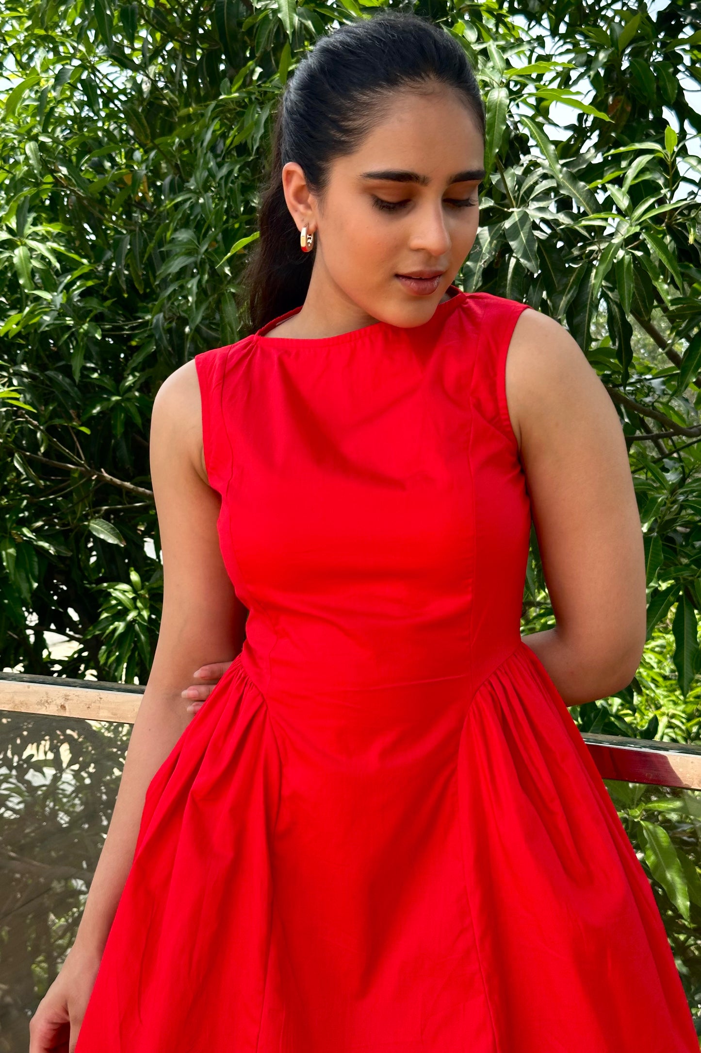 Clara sophisticated statement Red dress