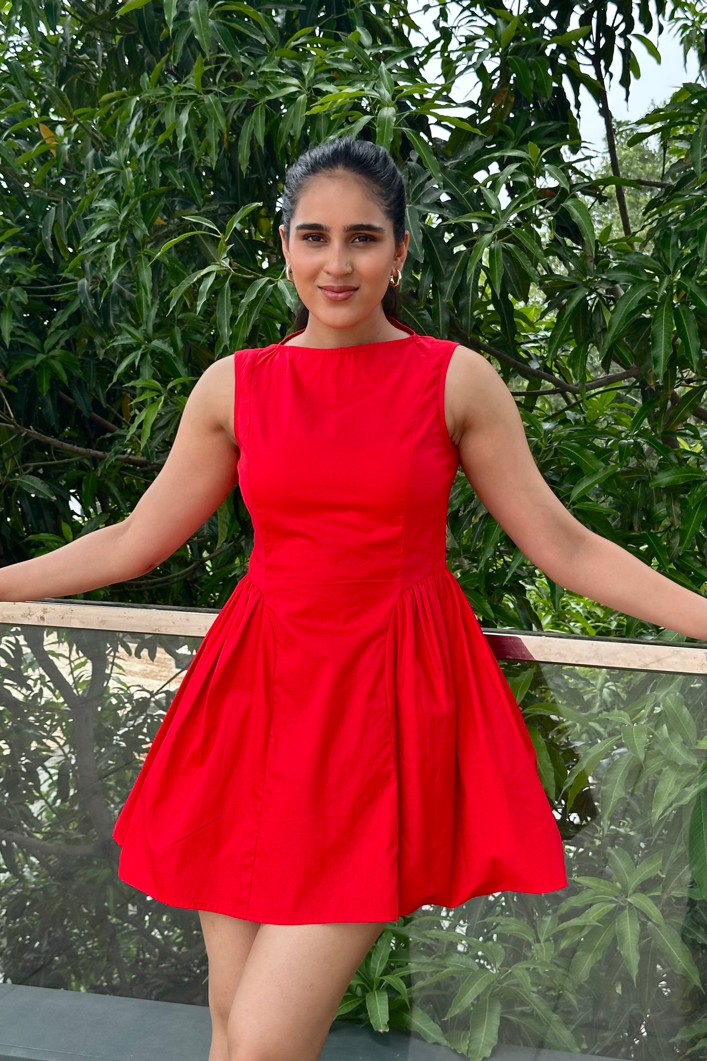 Clara sophisticated statement Red dress