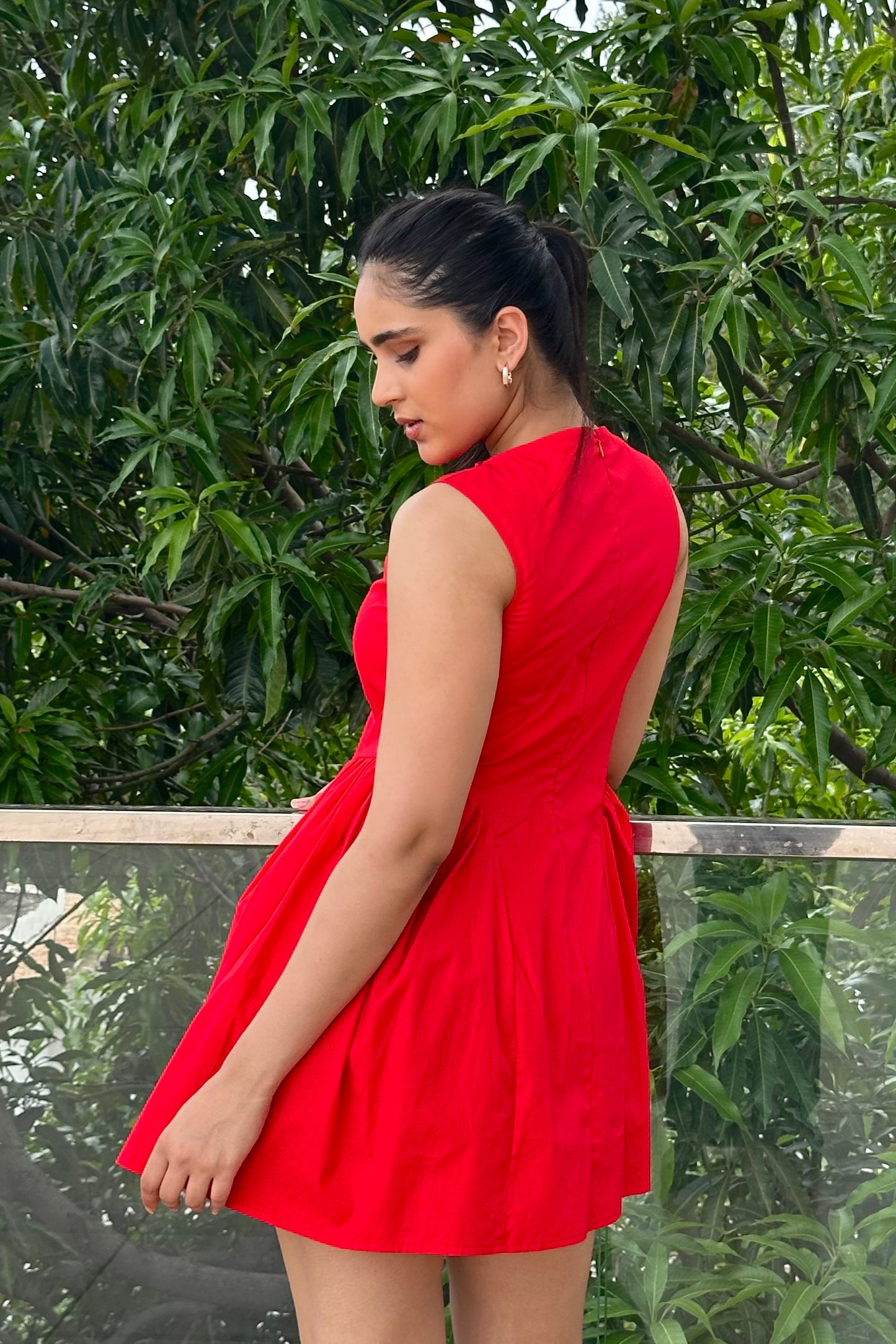 Clara sophisticated statement Red dress