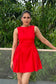 Clara sophisticated statement Red dress