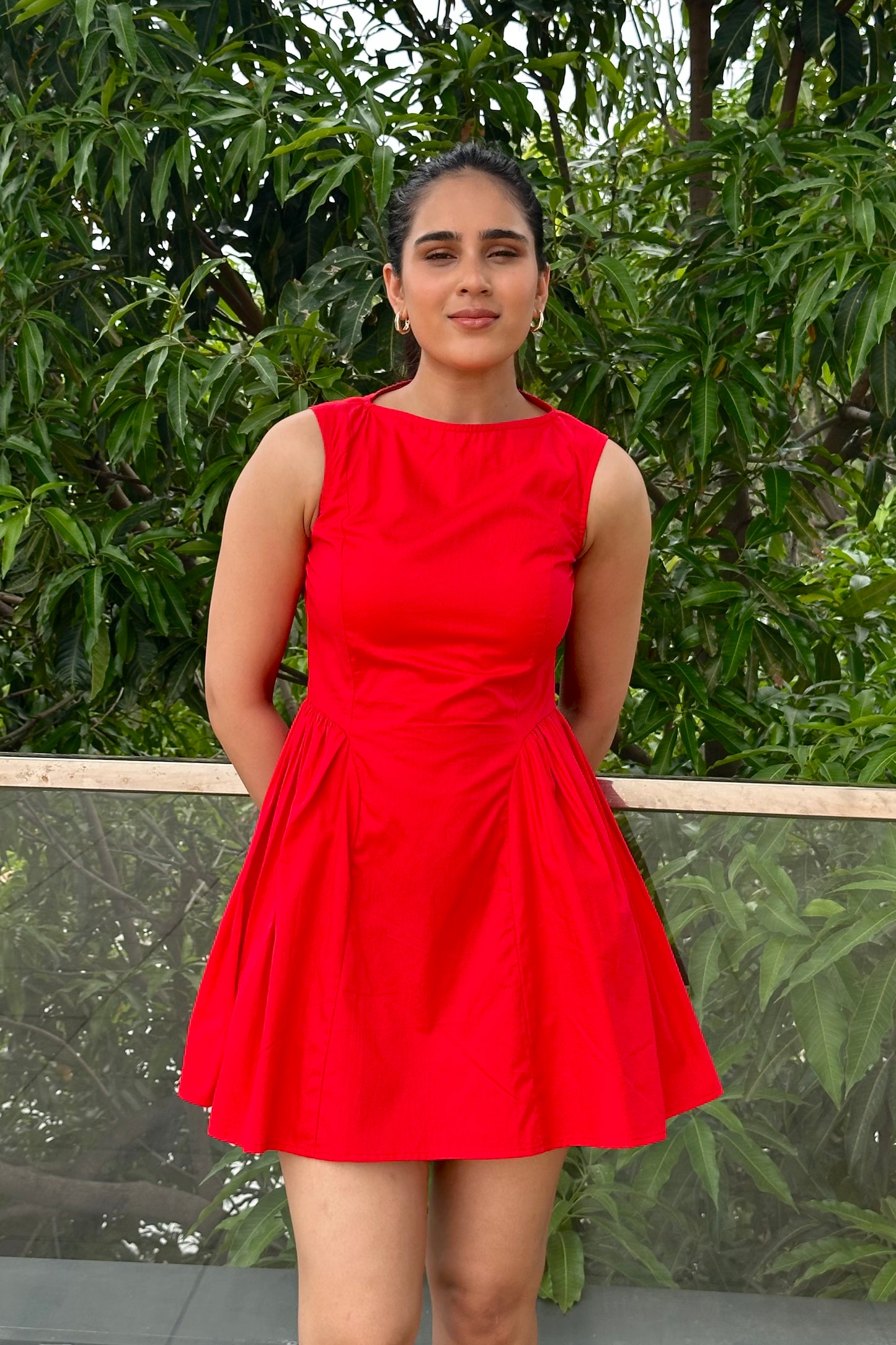 Clara sophisticated statement Red dress