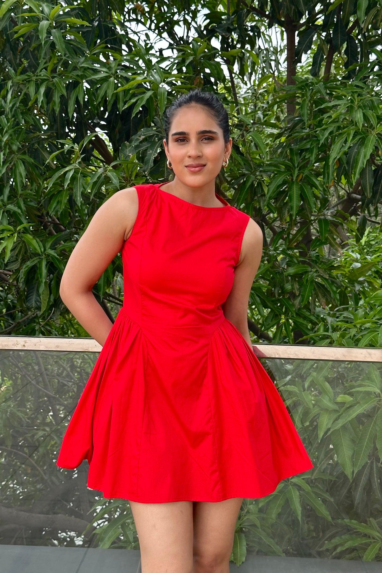 Clara sophisticated statement Red dress