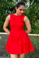 Clara sophisticated statement Red dress