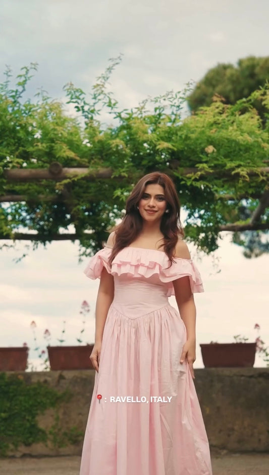 Baby Pink Midi Dress