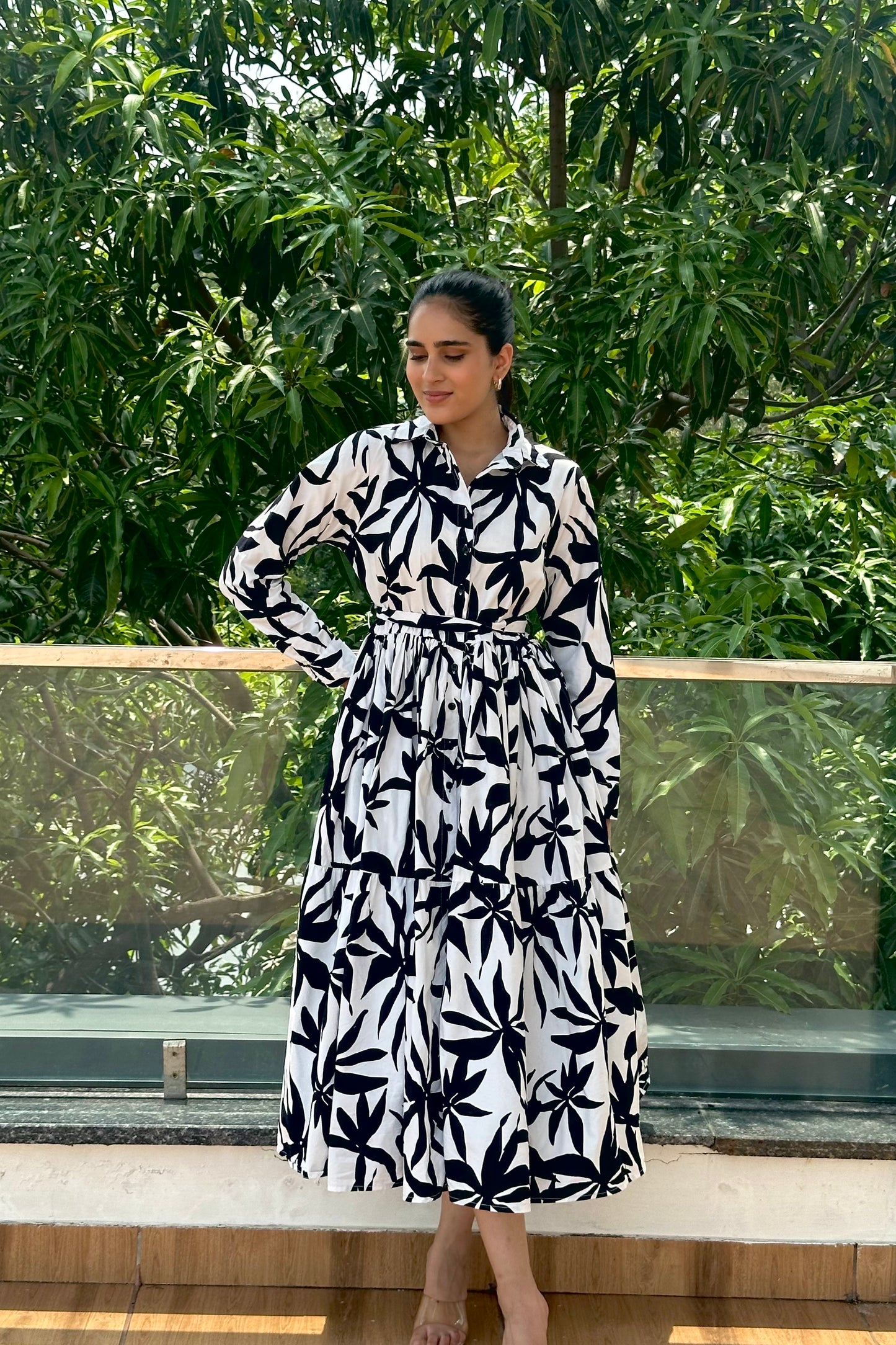 PALMA - Monochrome shirt dress