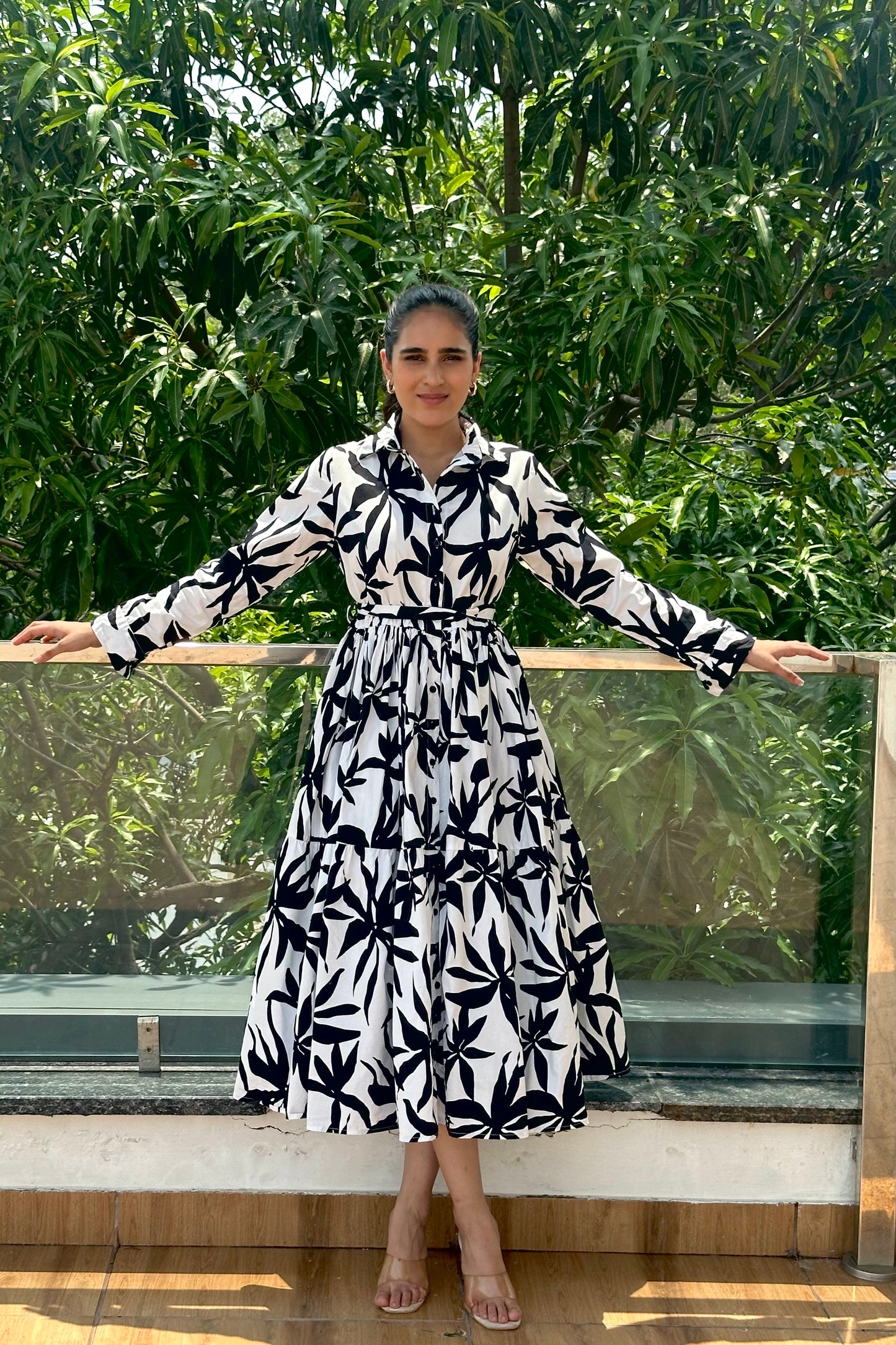 PALMA - Monochrome shirt dress