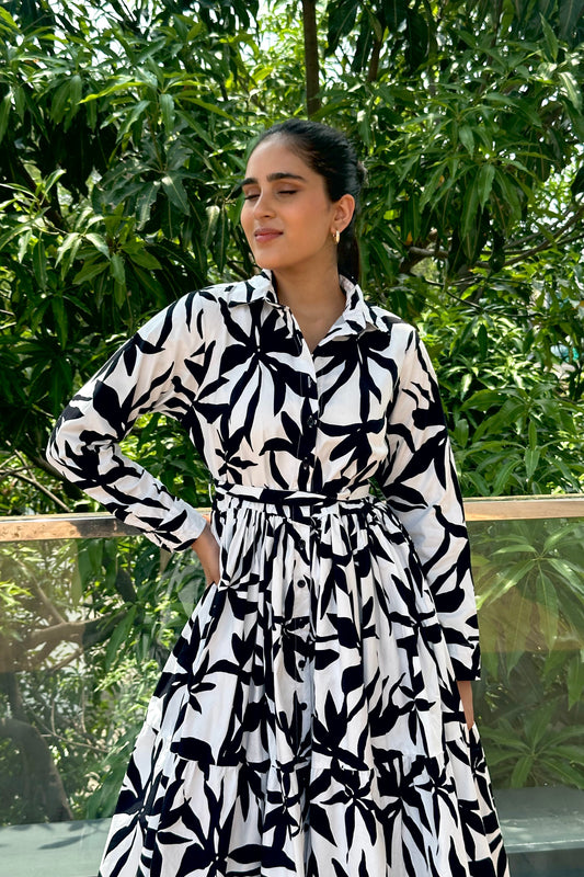 PALMA - Monochrome shirt dress