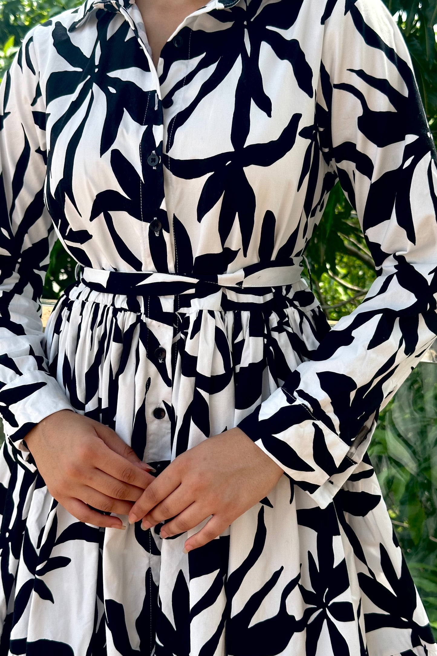 PALMA - Monochrome shirt dress