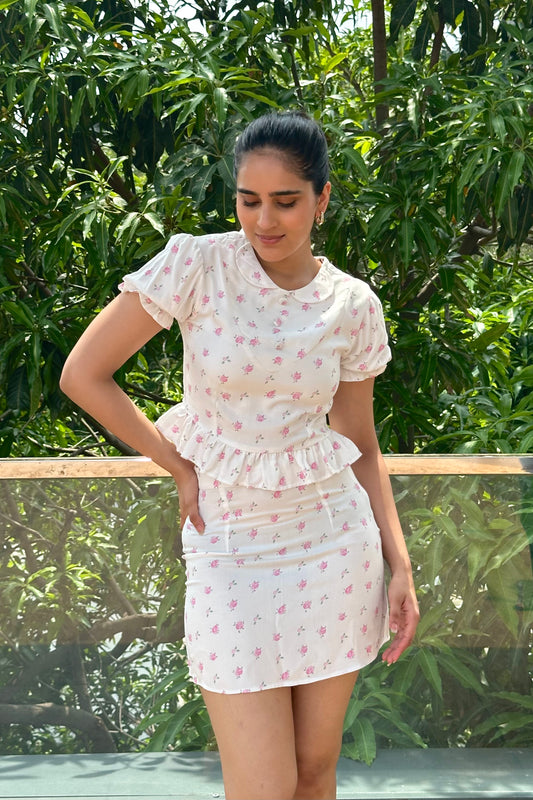 Wild Petal Peplum Coord set