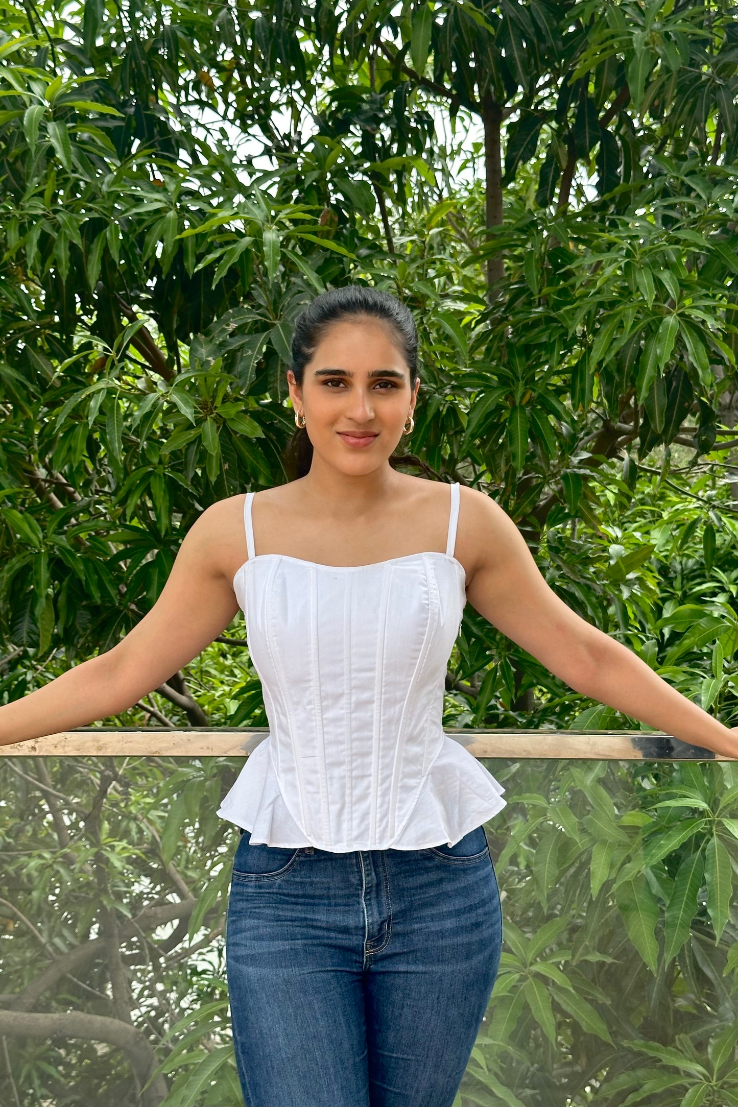 Cloudberry corset-style top