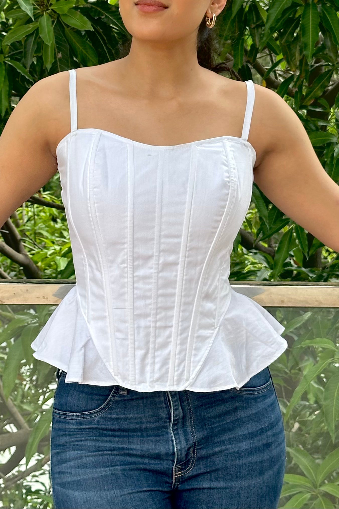 Cloudberry corset-style top
