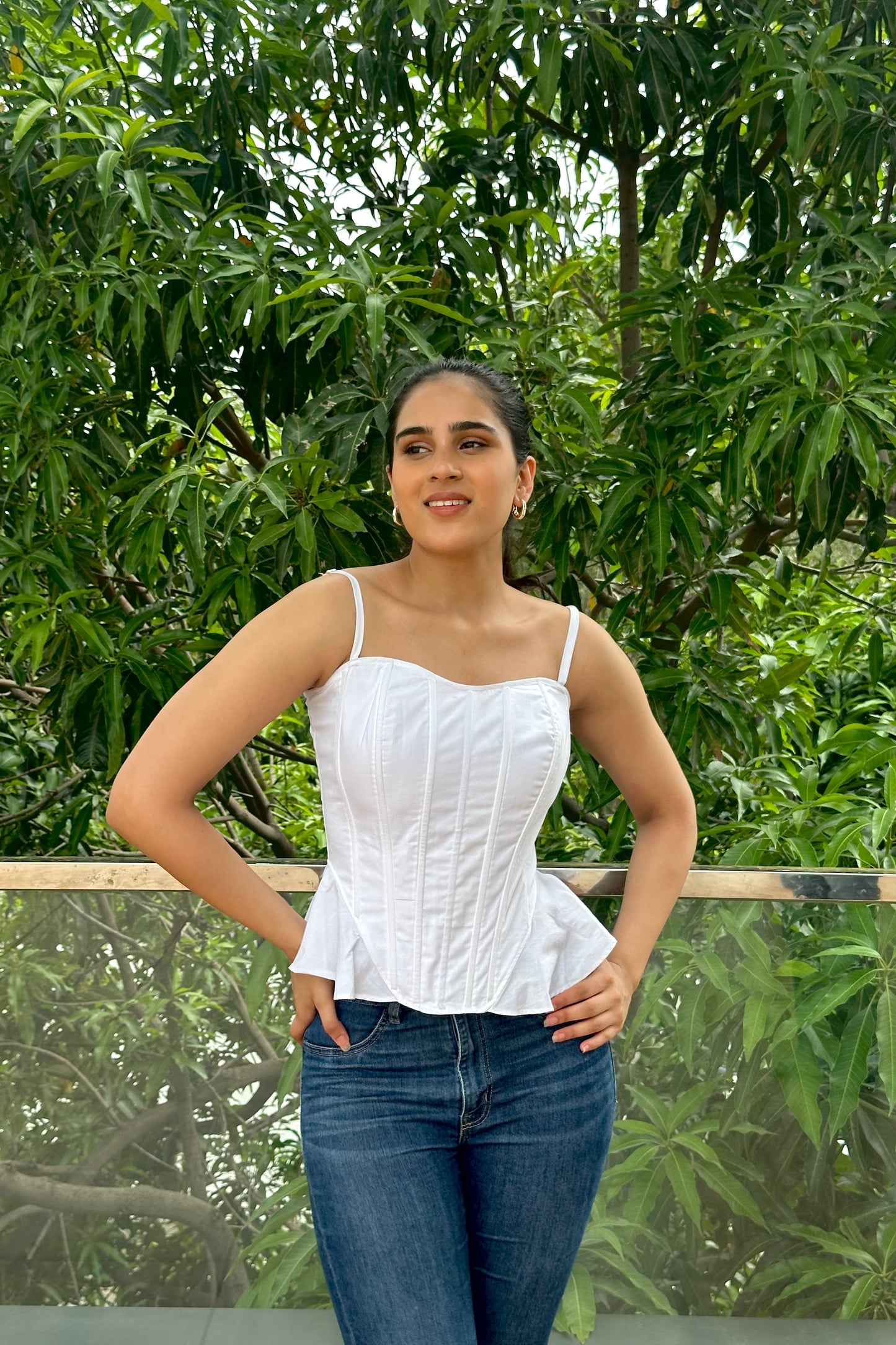 Cloudberry corset-style top