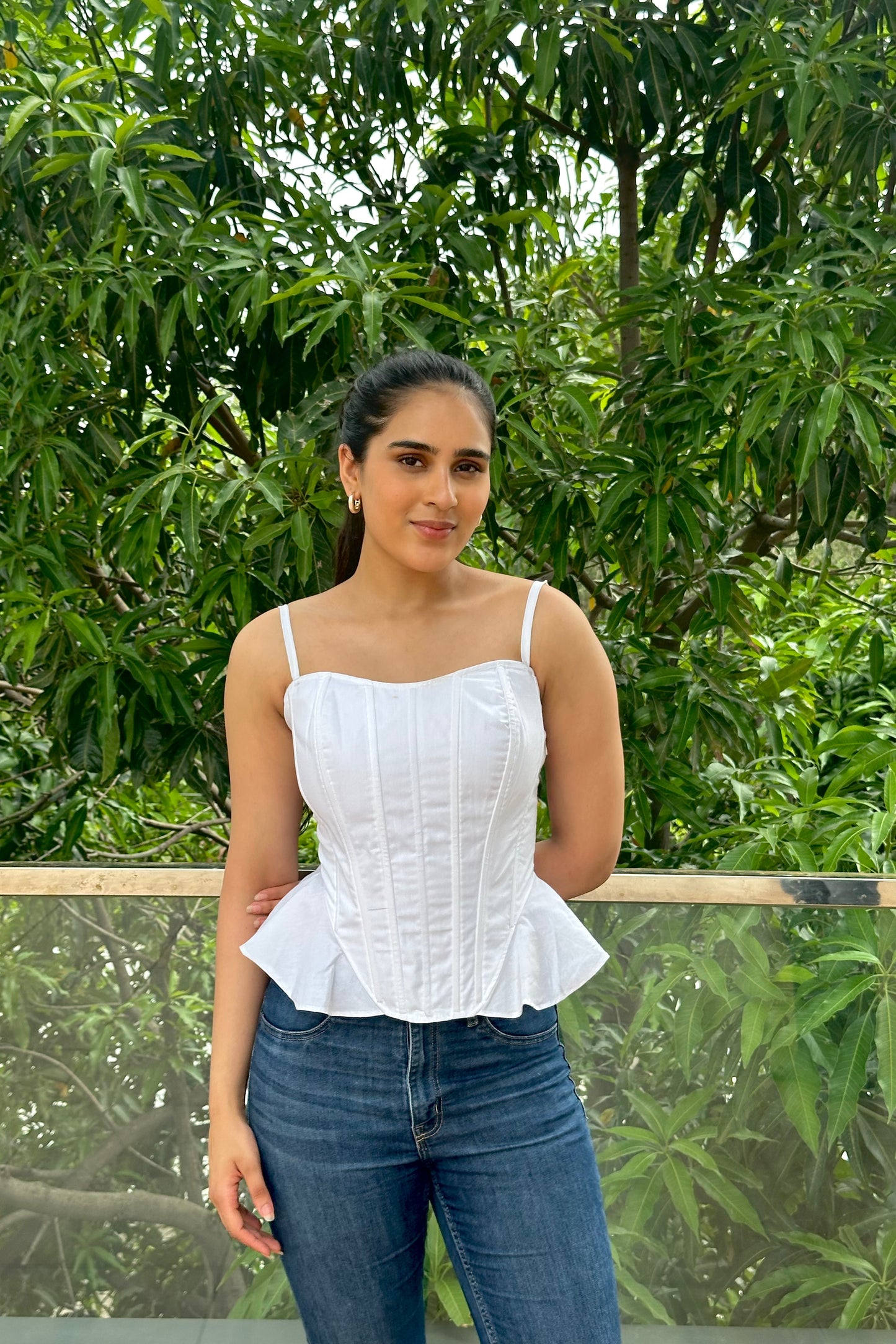 Cloudberry corset-style top