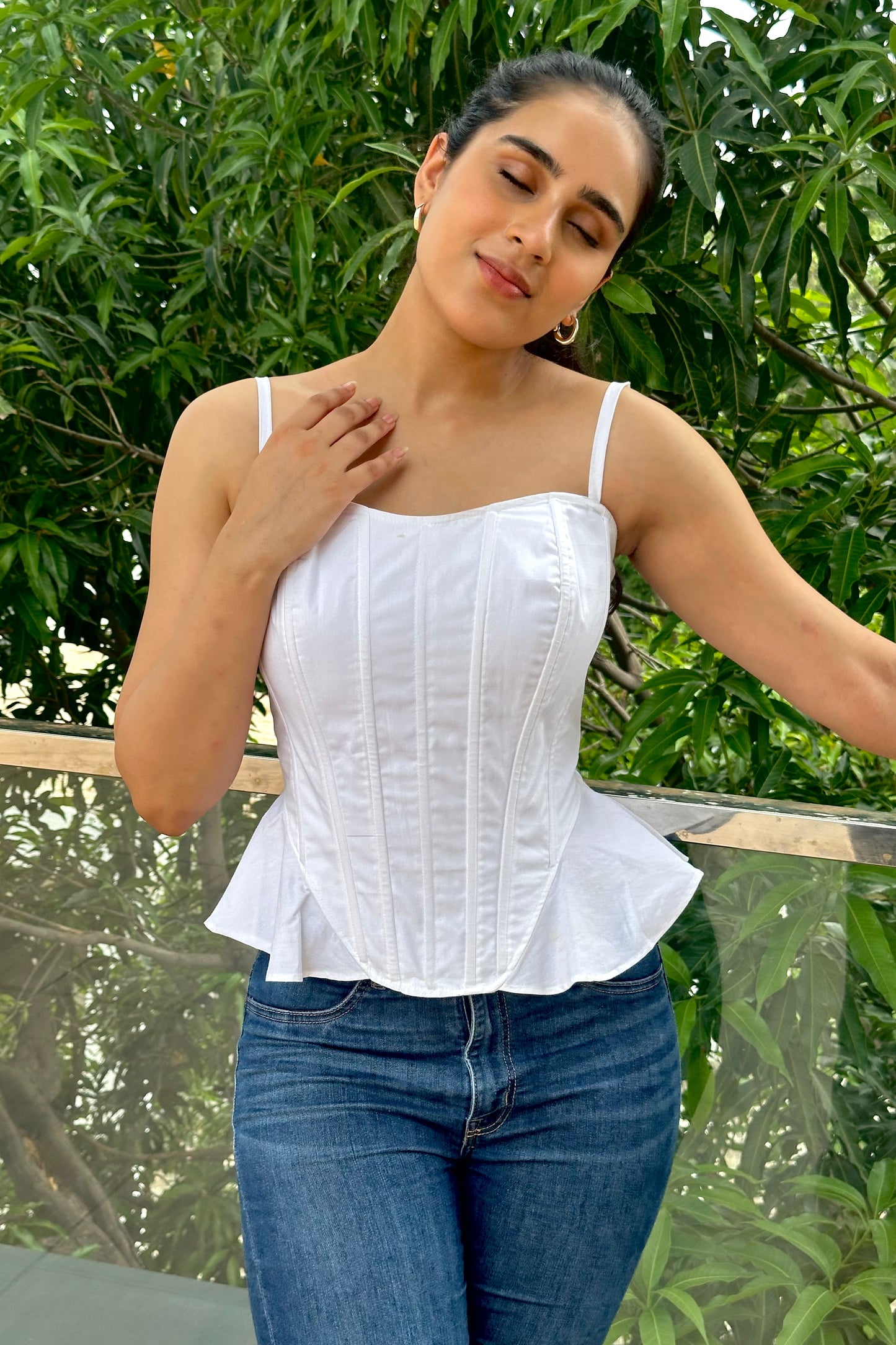 Cloudberry corset-style top