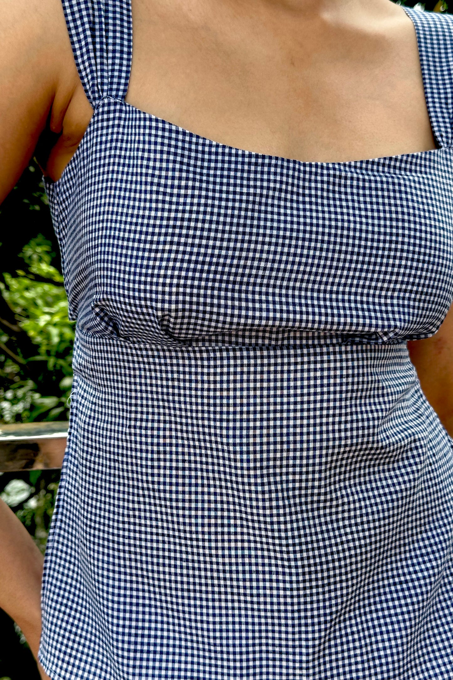 Gingham check top