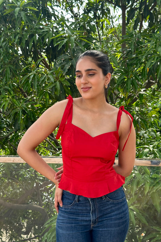 Tessa red top