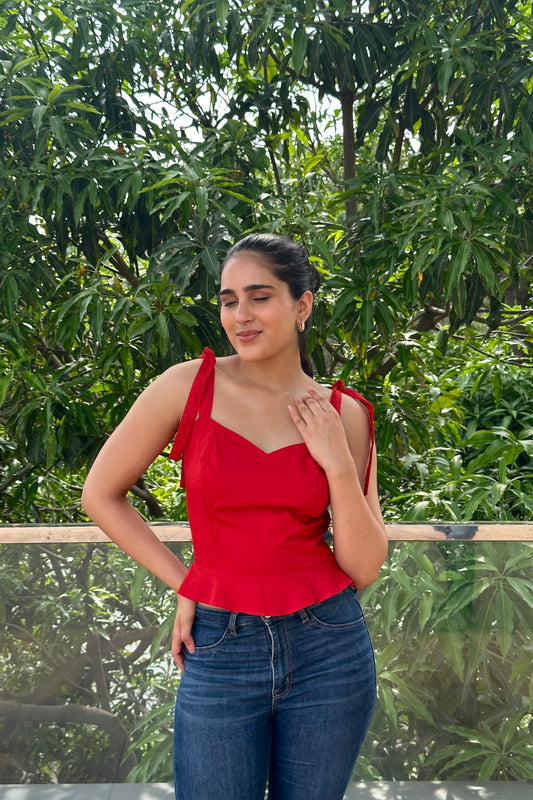 Tessa red top