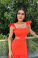 AILSA - Orange Flared Dress