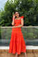 AILSA - Orange Flared Dress