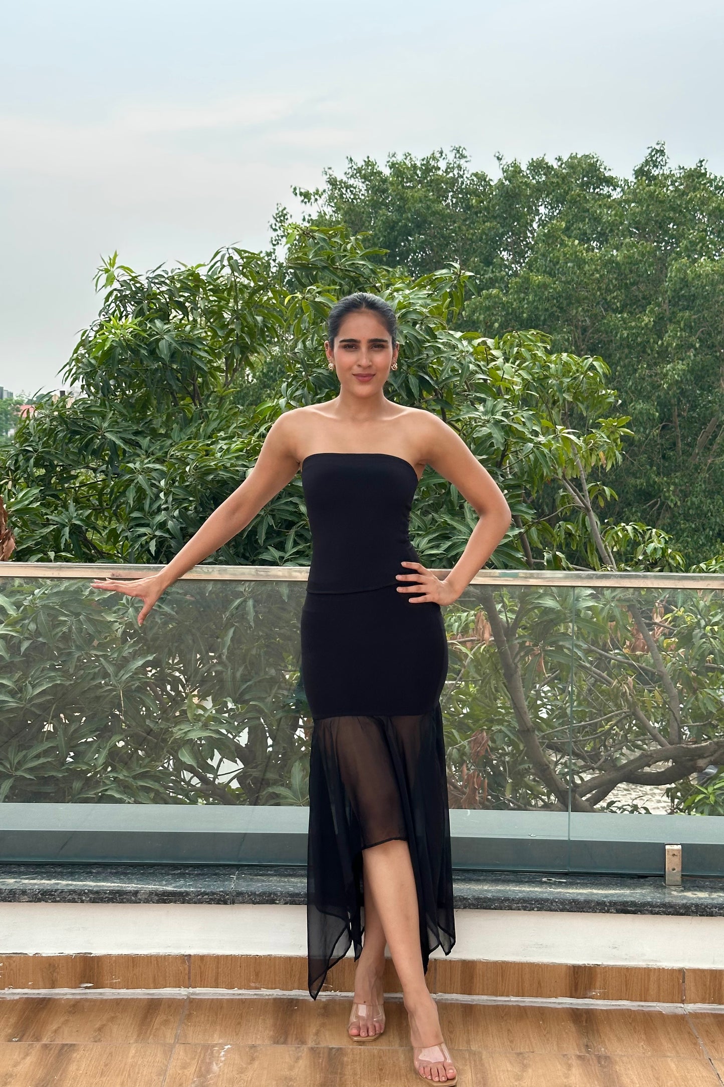 Allure Strapless Midi Dress