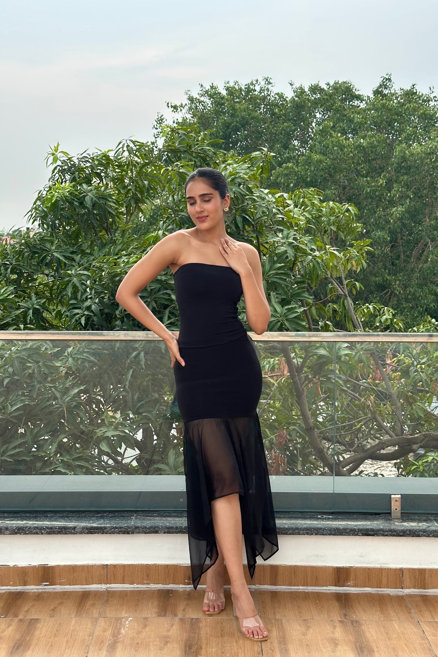 Allure Strapless Midi Dress