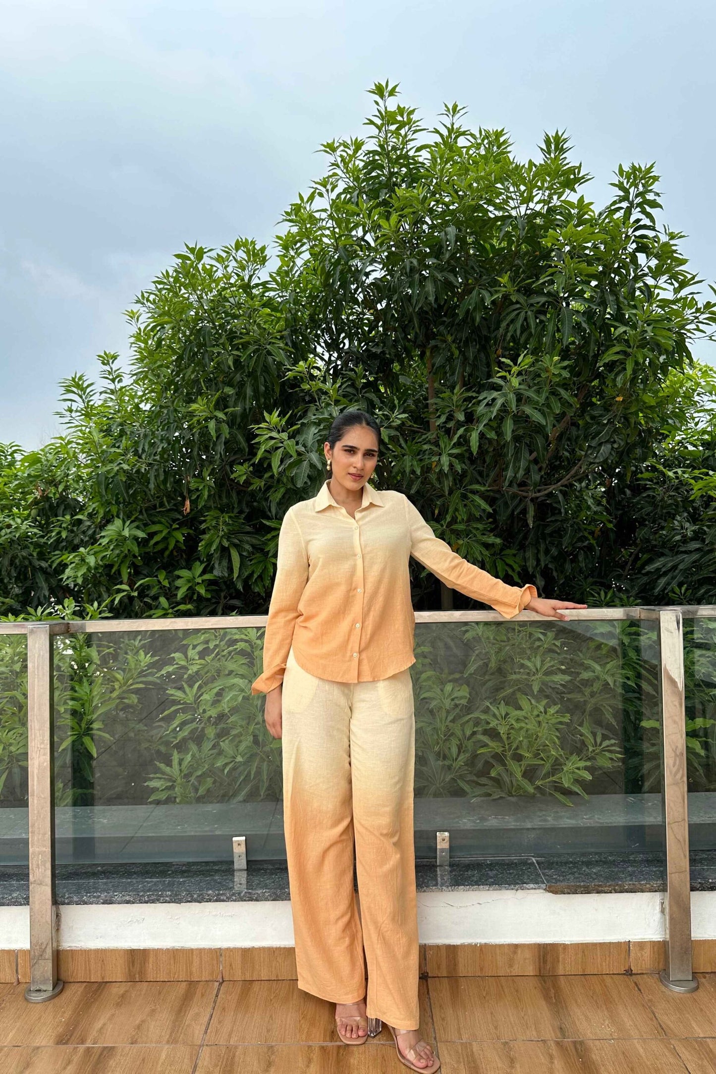 OMBRE - Orange Ombre Effect Pure Cotton Co-Ord Set