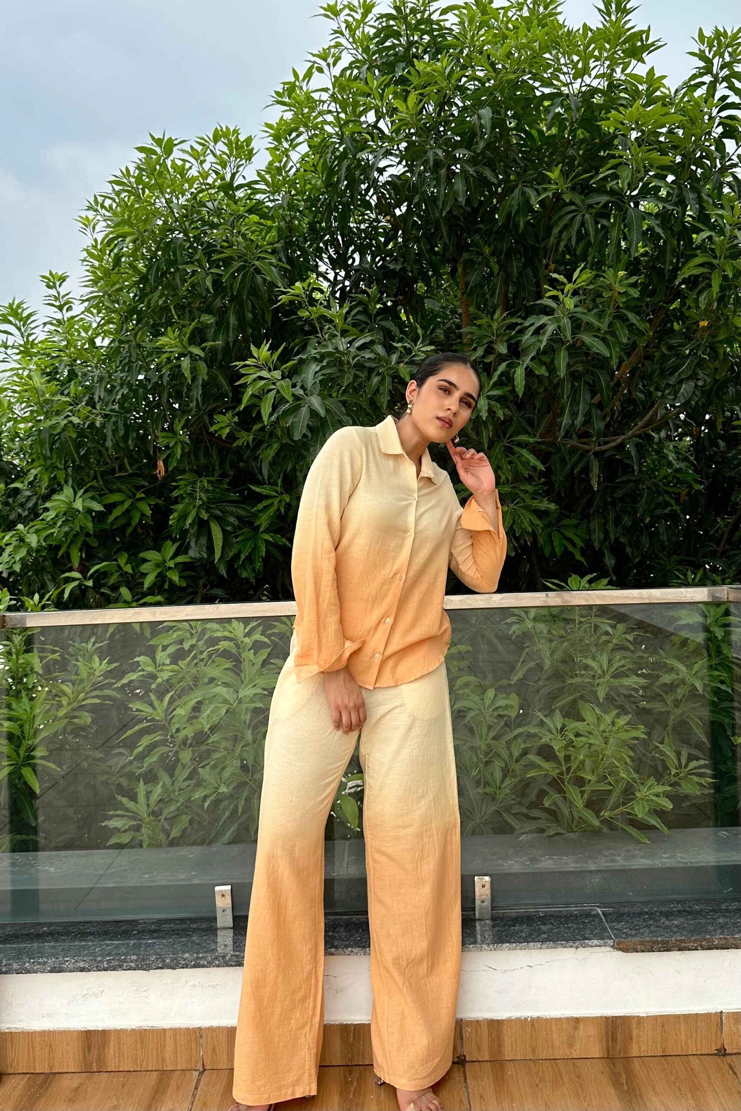 OMBRE - Orange Ombre Effect Pure Cotton Co-Ord Set