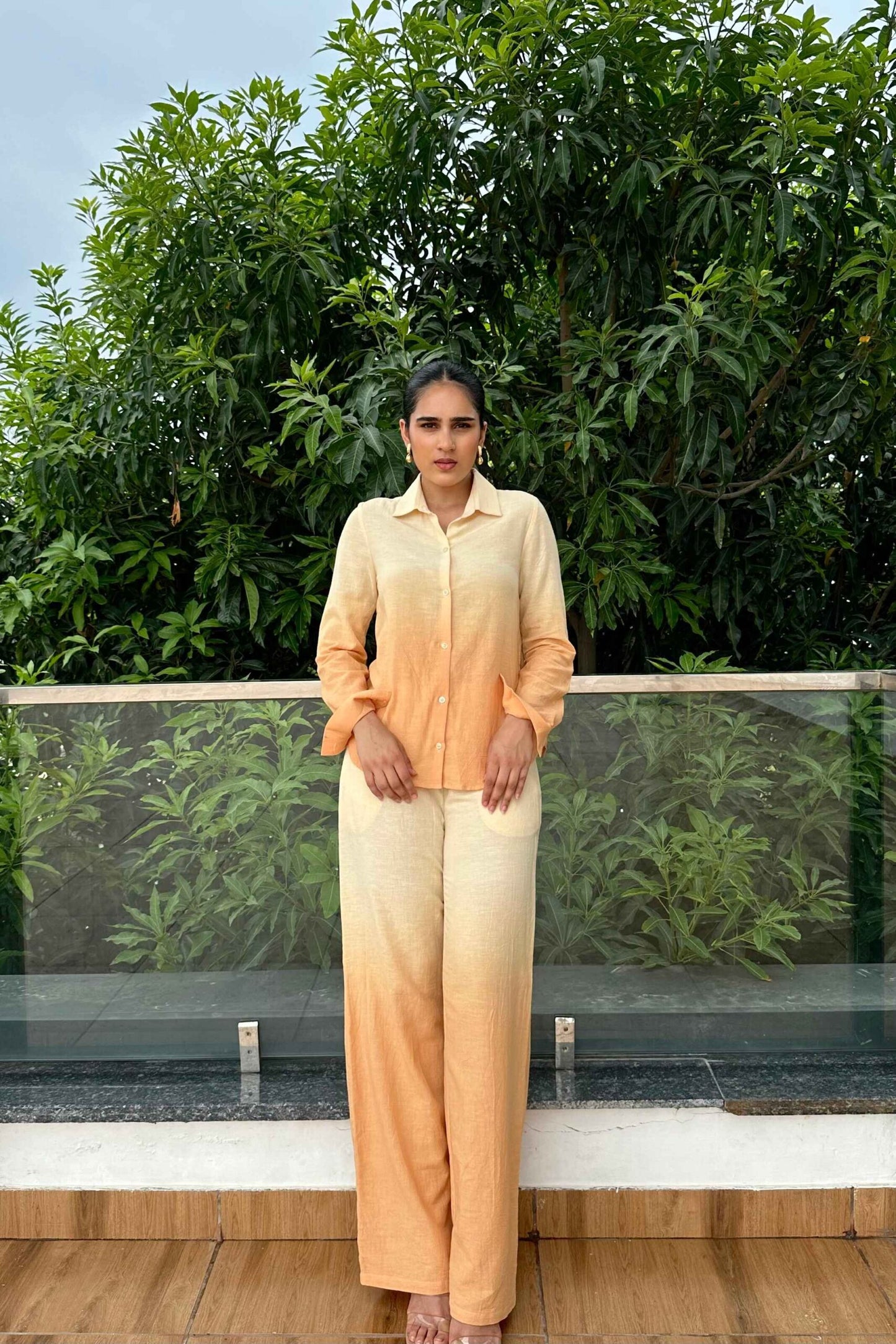 OMBRE - Orange Ombre Effect Pure Cotton Co-Ord Set