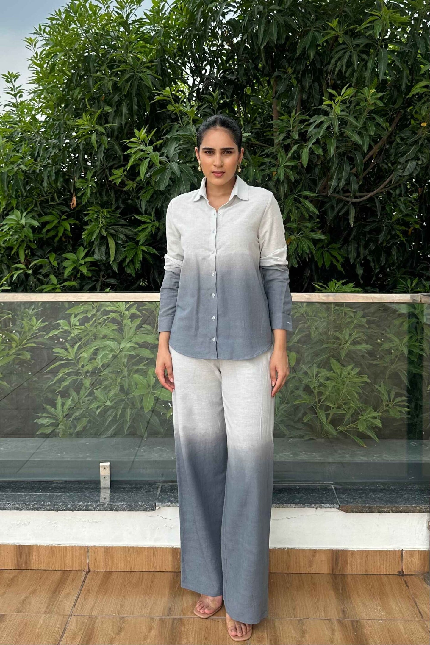 OMBRE - Grey Ombre Effect Pure Cotton Co-Ord Set