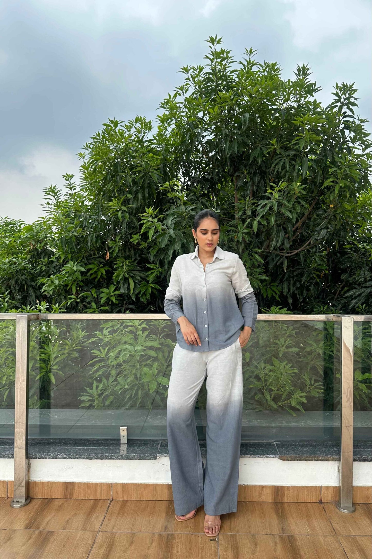 OMBRE - Grey Ombre Effect Pure Cotton Co-Ord Set