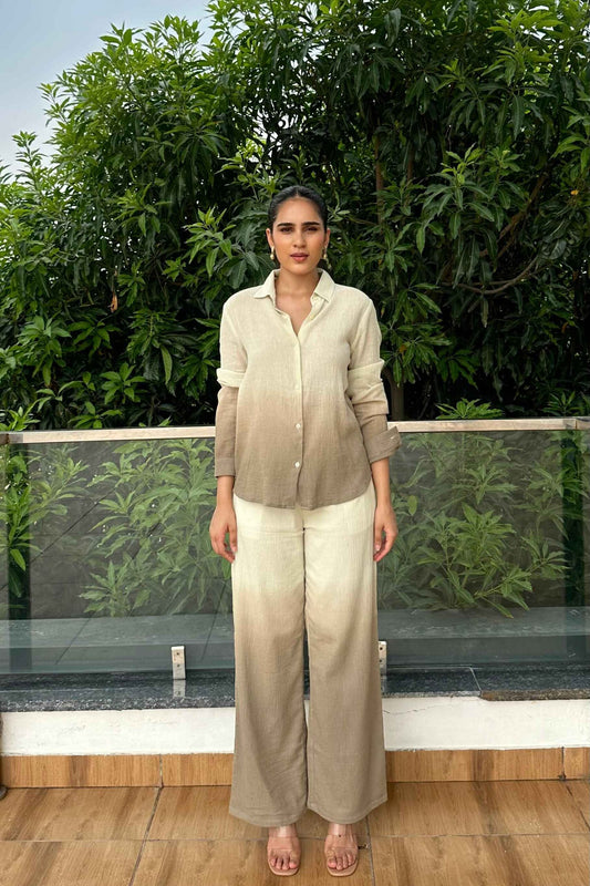 OMBRE - Olive Green Ombre Effect Pure Cotton Co-Ord Set