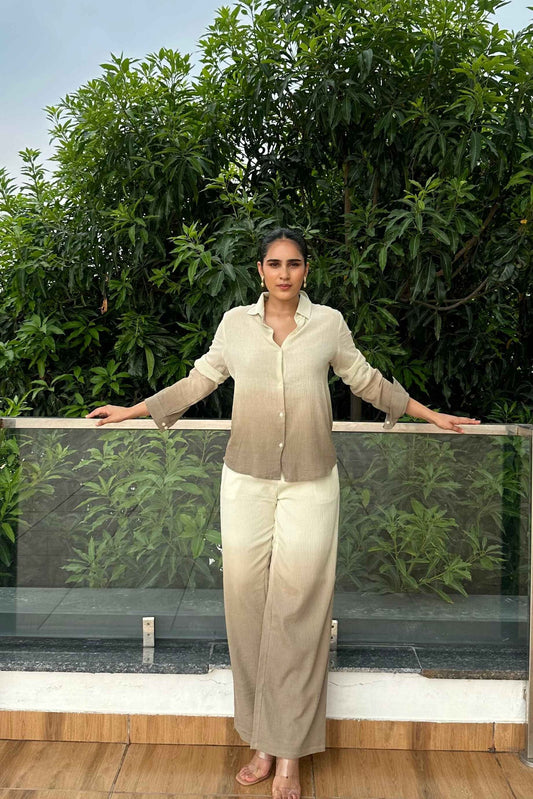 OMBRE - Olive Green Ombre Effect Pure Cotton Co-Ord Set