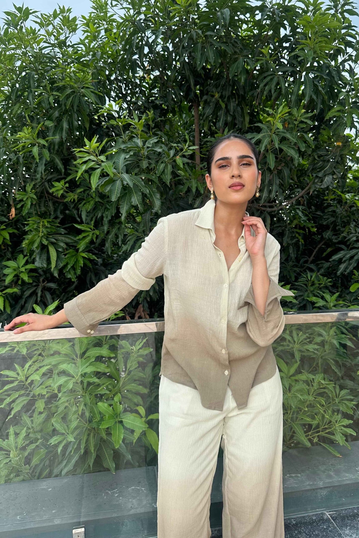 OMBRE - Olive Green Ombre Effect Pure Cotton Co-Ord Set