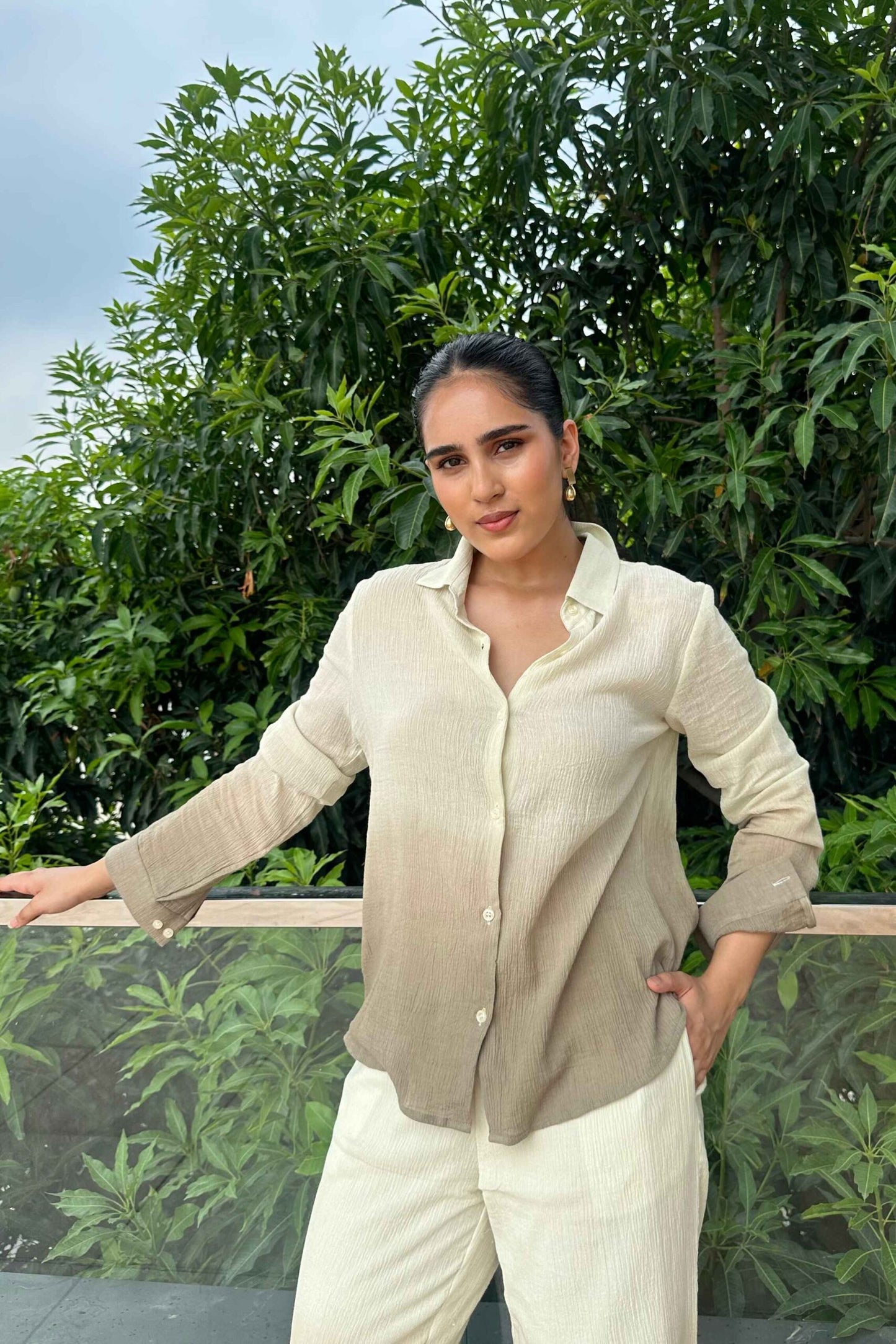 OMBRE - Olive Green Ombre Effect Pure Cotton Co-Ord Set