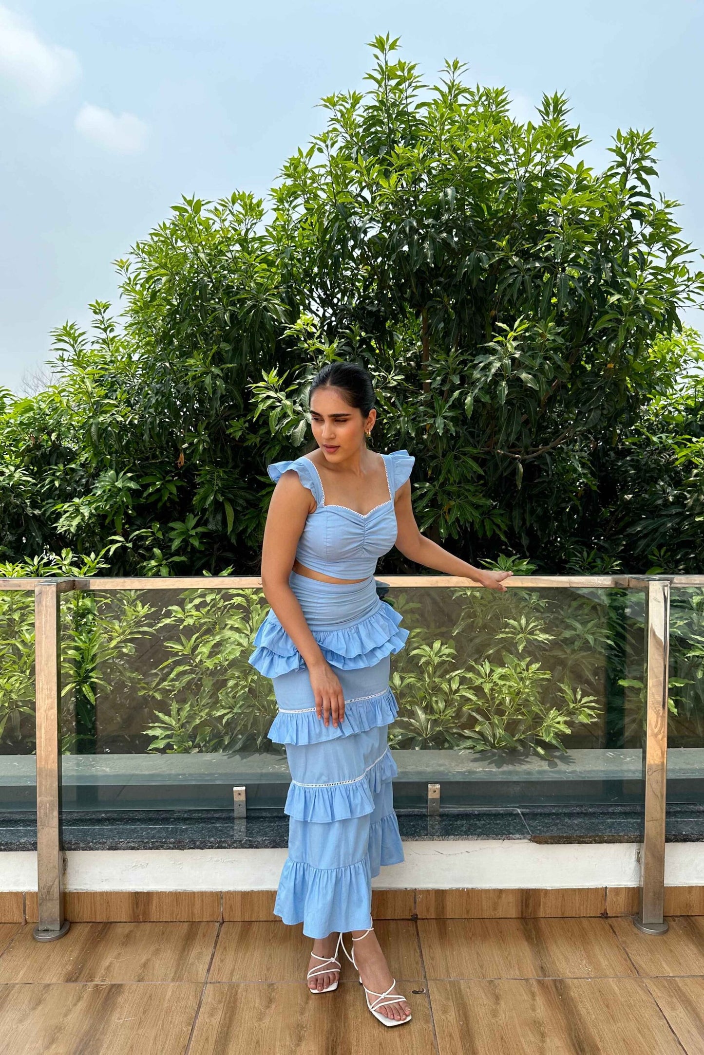 ALARA - Super Elegant Sky blue Coord set