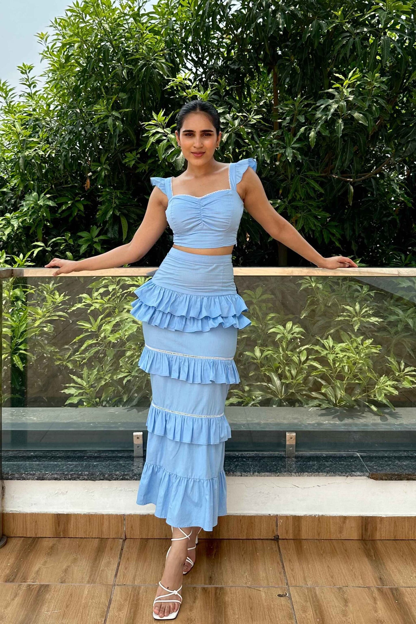 ALARA - Super Elegant Sky blue Coord set