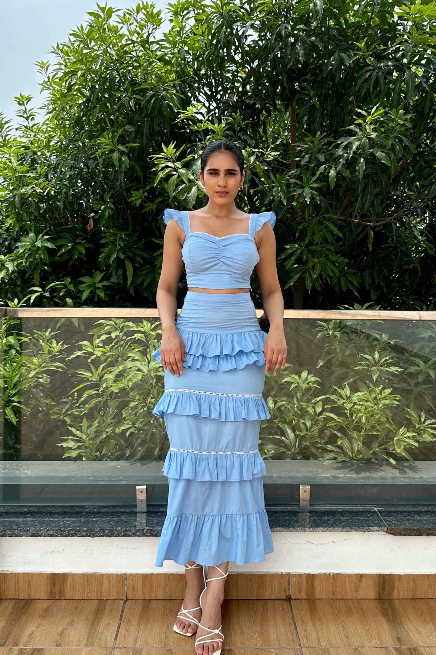 ALARA - Super Elegant Sky blue Coord set