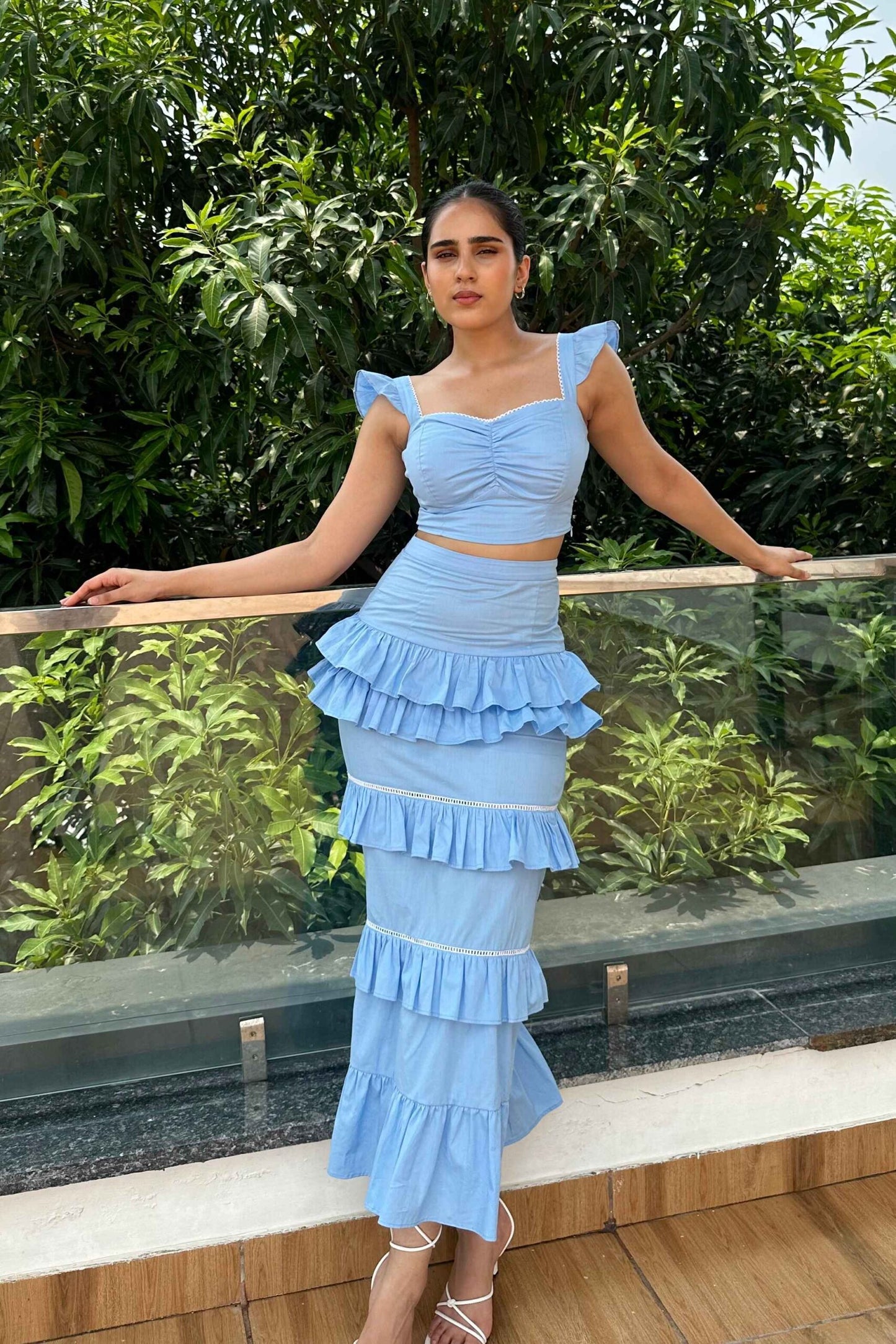 ALARA - Super Elegant Sky blue Coord set