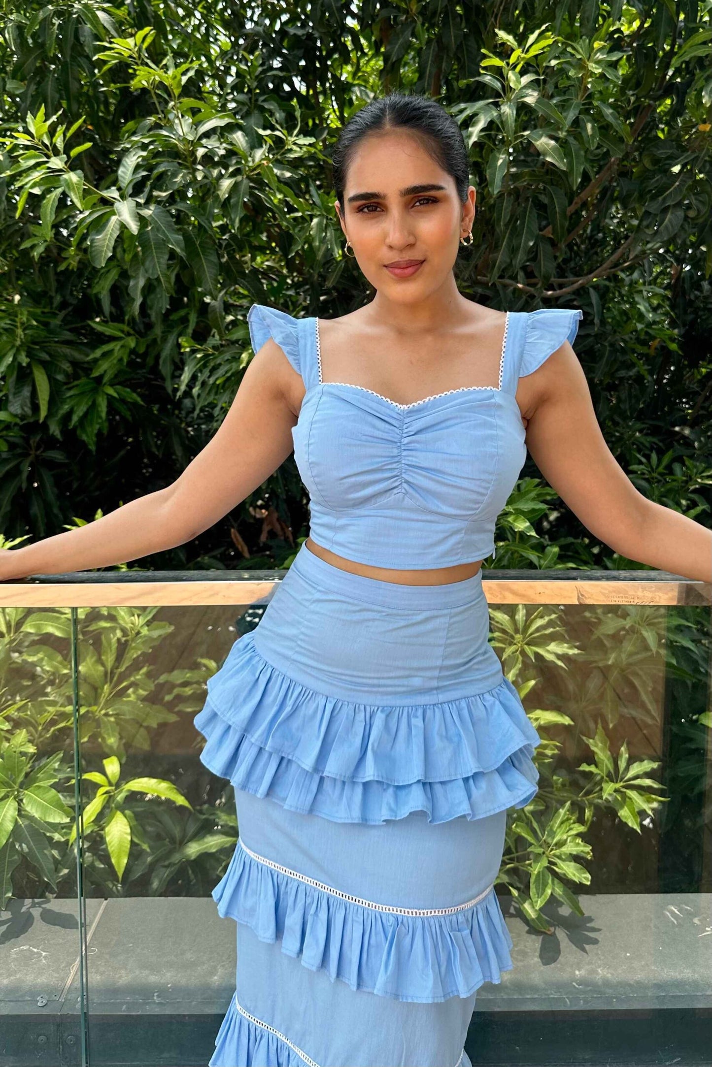 ALARA - Super Elegant Sky blue Coord set