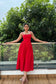 ALICE – Our Most Elegant Red Colour midi sundress