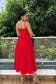 ALICE – Our Most Elegant Red Colour midi sundress