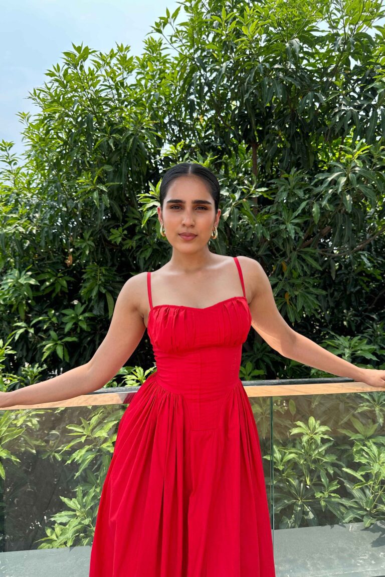 ALICE – Our Most Elegant Red Colour midi sundress