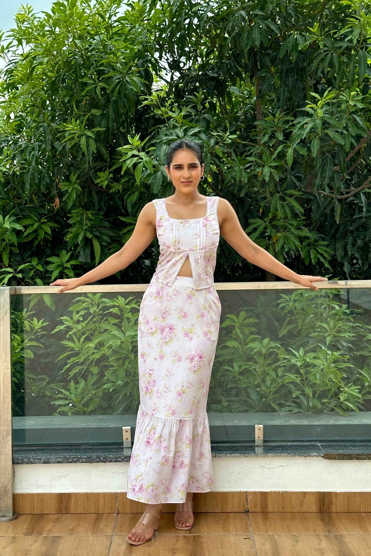 GRACE - Lavender Floral Print Coord Set