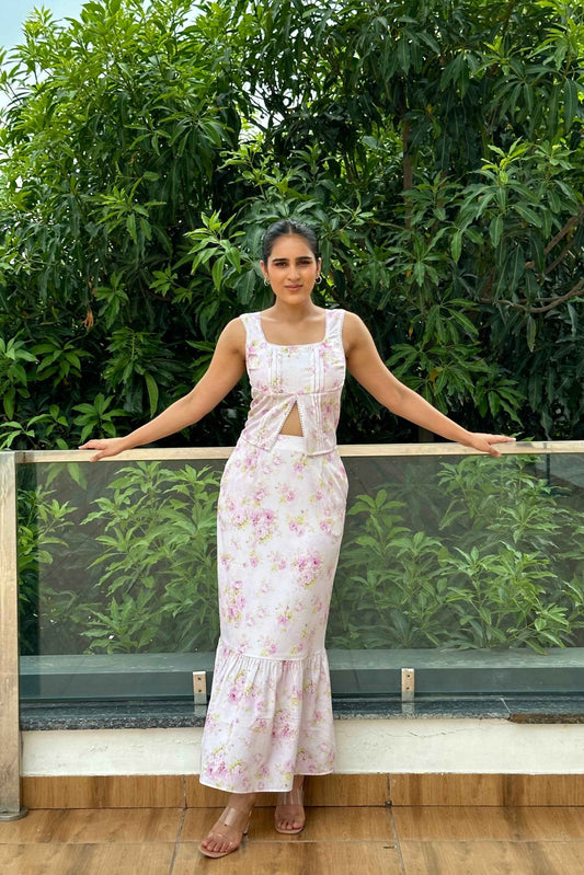 GRACE - Lavender Floral Print Coord Set