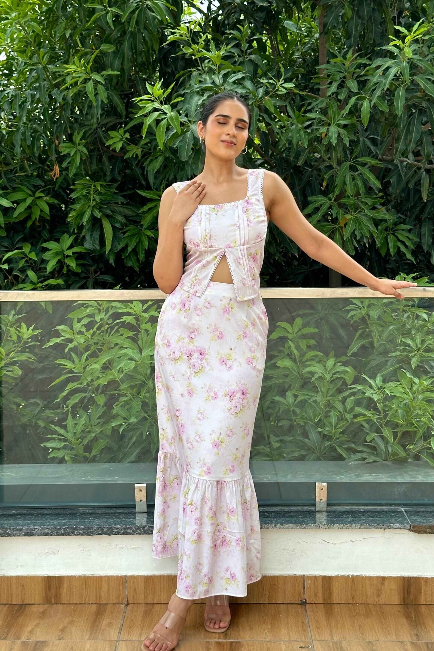 GRACE - Lavender Floral Print Coord Set