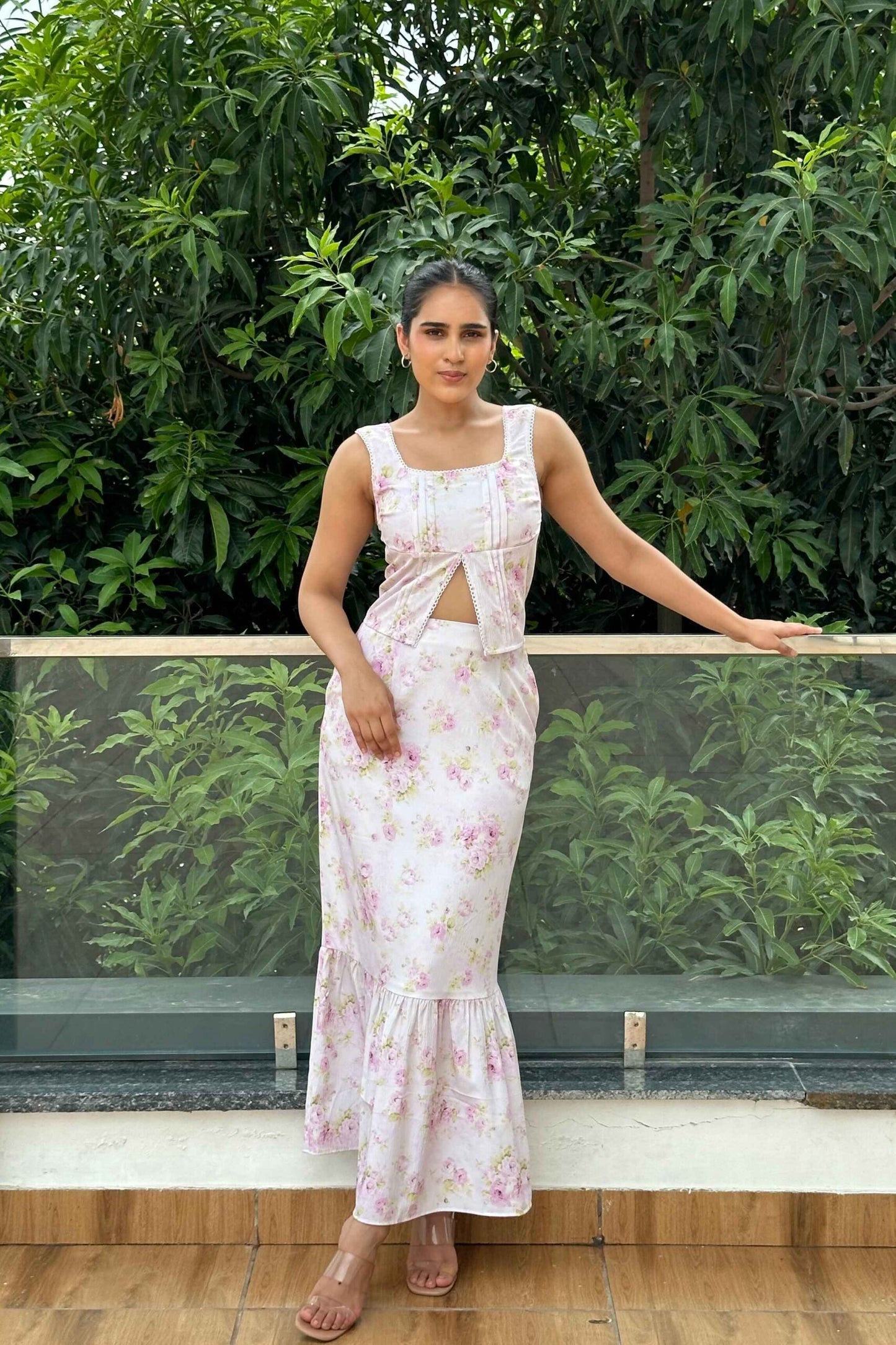 GRACE - Lavender Floral Print Coord Set